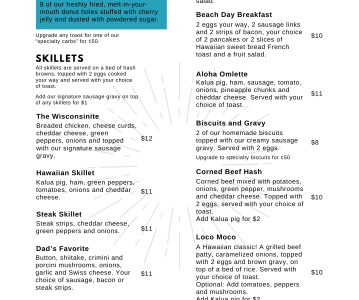 Creating a Restaurant Menu