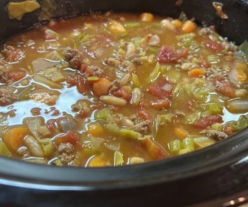 Cooking Slow-Cooker Pasta e Fagioli