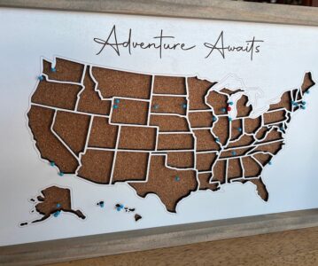 Filling Out my New USA Map Bulletin Board